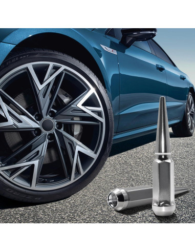 Tuercas de Rueda LUJIANI 9/16"-18 Plateadas 32 PCS