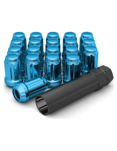 Tuercas de Rueda Caballero Blanco 3804BLT-20AM 6 Espinas Azul