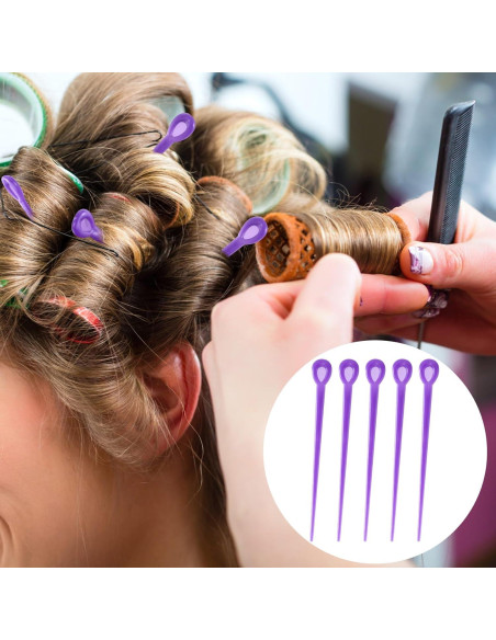 100 Piezas Cepillos Rodillos de Cabello Pndeyo - Color Púrpura