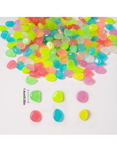 200 Piezas Rocas Brillantes para Acuario Rislobx 12cm