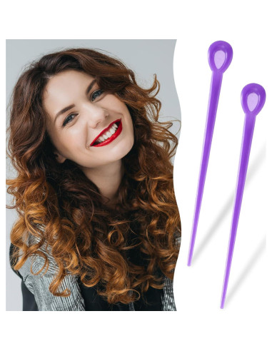 100 Piezas Cepillos Rodillos de Cabello Pndeyo - Color Púrpura