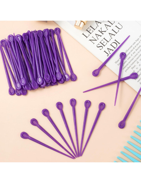 100 Piezas Cepillos Rodillos de Cabello Pndeyo - Color Púrpura