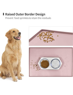 Alfombrilla de Silicona EIOKIT para Comida de Perro 46.99x29.21cm 2