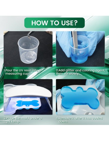 Resina UV Jarezina 500g Cristal Claro, Bajo Olor, Rápido Curado