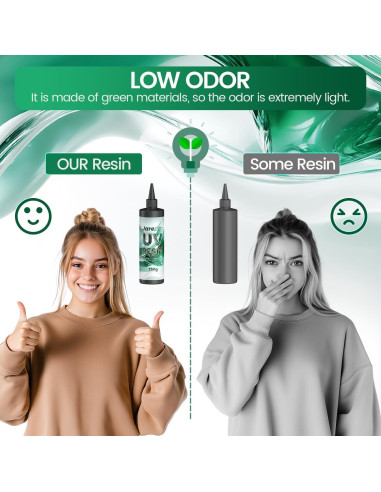 Resina UV Jarezina 500g Cristal Claro, Bajo Olor, Rápido Curado