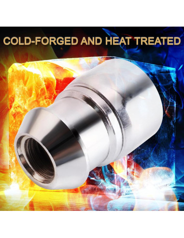 Bloqueos de Rueda YYHHZZ 9/16 Cromo - Juego Completo 4 Tuercas