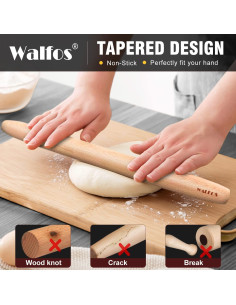 Conjunto Rodillo Francés Walfos 43 cm y Tapete Silicona 2