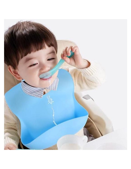 Baberos de Silicona C+H Brothers Ajustables 30cm - Paquete de 2 Baberos de Silicona C+H Brothers Ajustables 30cm - Paquete de 2