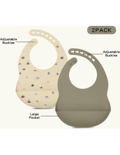 Juego de Alimentación para Bebés Little Rawr - 8 Piezas Silicona 2