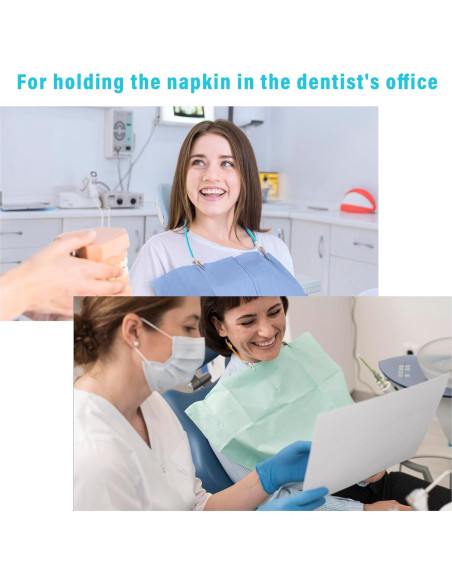 5 Clips de Babero Dental Psyqtsuary Multicolor de Silicona