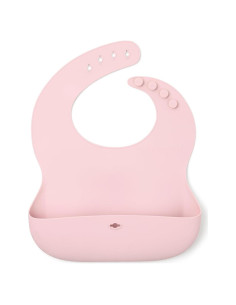 Babero de Silicona SmileyTot Rosa | Impermeable y Ajustable