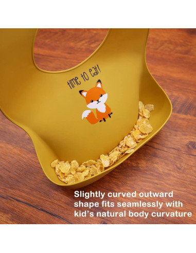 Conjunto de 2 Baberos de Silicona Arcoíris y Mariposas - Libre de BPA