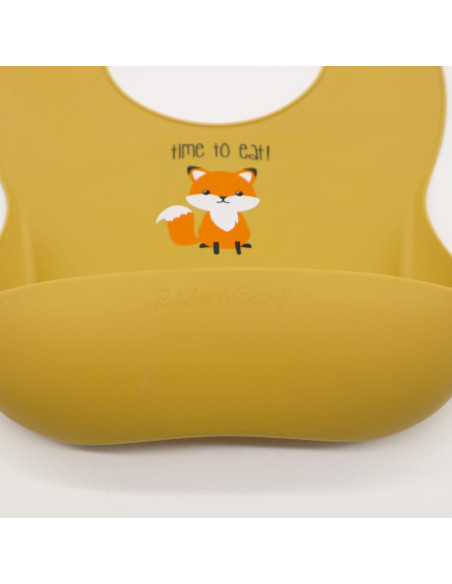 Conjunto de 2 Baberos de Silicona Arcoíris y Mariposas - Libre de BPA Conjunto de 2 Baberos de Silicona Arcoíris y Mariposas - Libre de BPA