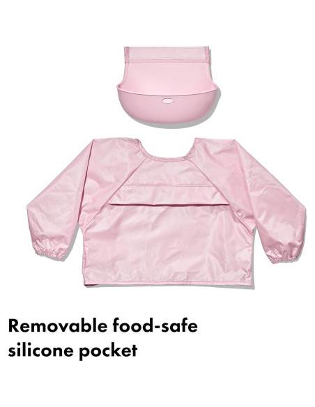 Babero enrollable con mangas OXO Tot - Floración - 9 a 24 meses