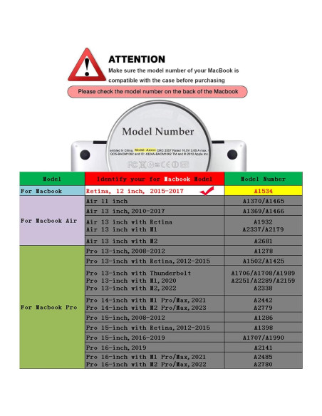Funda Dura IVY para MacBook Retina 12" Color J