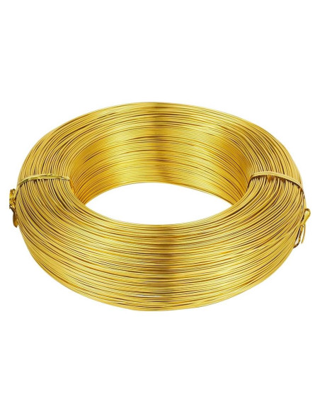 Alambre de Aluminio Dorado 298.7m 20 Calibre 0.8mm Cheriswelry
