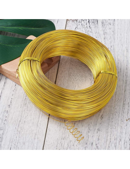 Alambre de Aluminio Dorado 298.7m 20 Calibre 0.8mm Cheriswelry