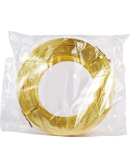 Alambre de Aluminio Dorado 298.7m 20 Calibre 0.8mm Cheriswelry