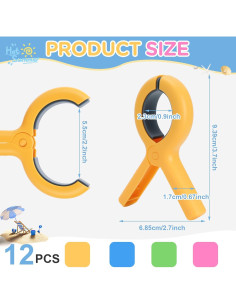 12 Clips para Toallas de Playa Gomedi 9.4 cm Alta Resistencia 2