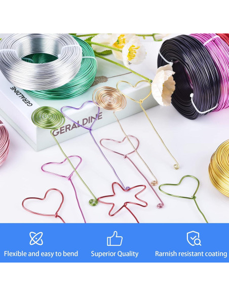 Alambre de aluminio púrpura 12 gauge 55 m para manualidades