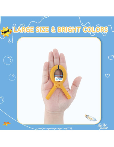 12 Clips para Toallas de Playa Gomedi 9.4 cm Alta Resistencia