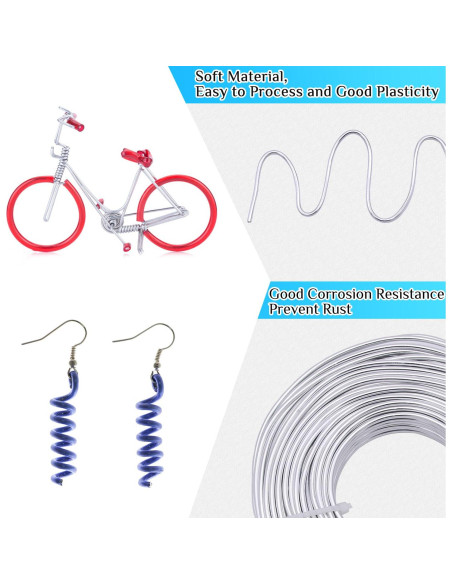 Alambre de Aluminio 16 Calibres YTKavq Plata 30m para Manualidades