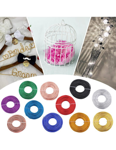 Alambre de Aluminio 16 Calibres YTKavq Plata 30m para Manualidades