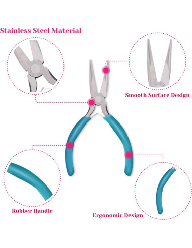 Juego de Alicates de Joyería Anezus 7 Piezas con Alambre