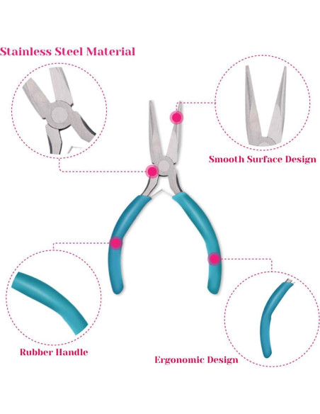 Juego de Alicates de Joyería Anezus 7 Piezas con Alambre