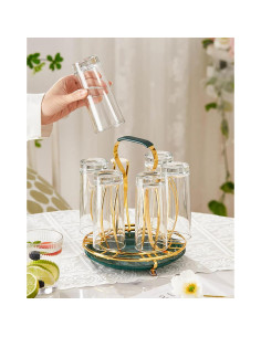 Soporte para Secar Tazas Alunsito 6 Tazas Hierro Verde 2