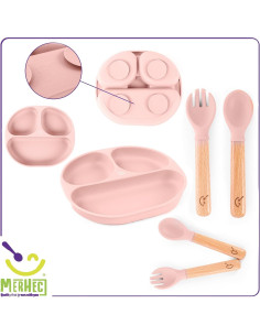 Set de Alimentación para Bebés MH23092023 - Silicona Rosa Oscuro 2