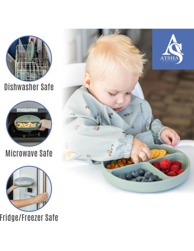 Juego de Alimentación de Silicona ATSHA - 19 Piezas para Bebés