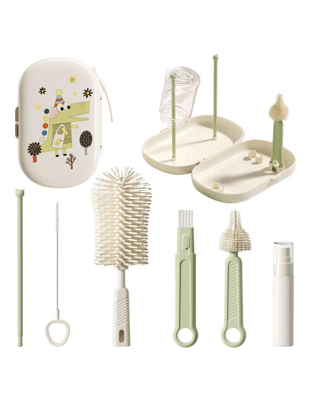 Set de Cepillos para Biberones 7 en 1 FURNIPLAS Verde