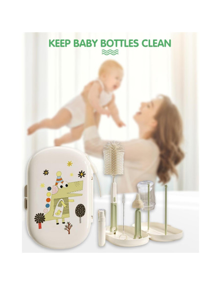 Set de Cepillos para Biberones 7 en 1 FURNIPLAS Verde