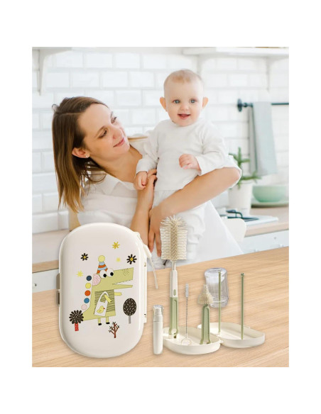 Set de Cepillos para Biberones 7 en 1 FURNIPLAS Verde