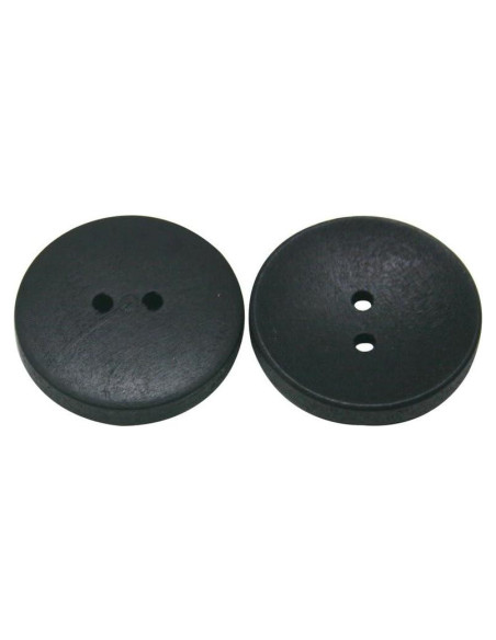 Botones de Madera Redondos Amanaote 25mm Negro - Paquete de 50 Botones de Madera Redondos Amanaote 25mm Negro - Paquete de 50