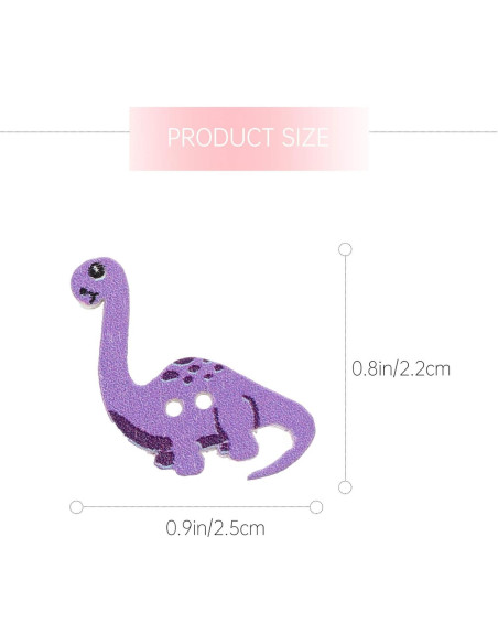 Botones de Madera Dinosaurio ARTIBETTER 100pcs 2.5cm