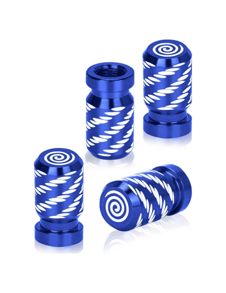 Tapa de Válvula de Neumático Whtawtaw GM-4 Azul Aluminio 4 Pcs