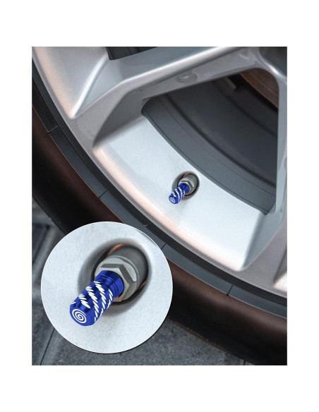 Tapa de Válvula de Neumático Whtawtaw GM-4 Azul Aluminio 4 Pcs