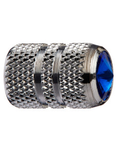 Tapa de Válvula Cromada Azul RoadPro RPCRVC4B - 4 Piezas