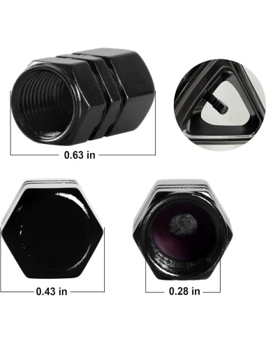 8 Tapas de Válvula de Neumático ZMSHANGMAO Universal Aluminio