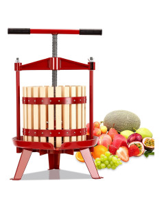 Prensa de Vino Takywep de Madera Sólida 18L Manual