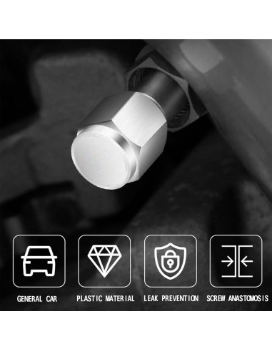 Tapas de Válvula de Neumático Cromadas Qilisen - 30 Piezas