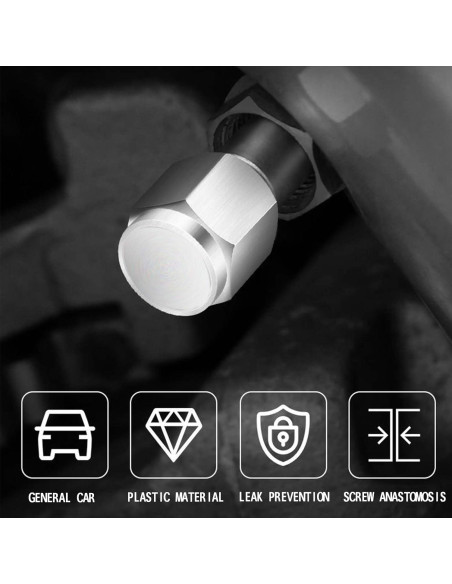 Tapas de Válvula de Neumático Cromadas Qilisen - 30 Piezas