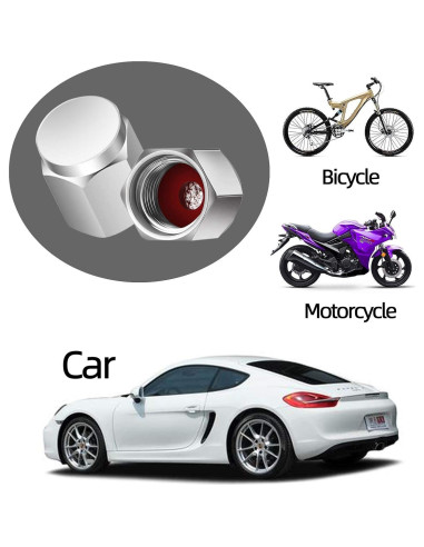 Tapas de Válvula de Neumático Cromadas Qilisen - 30 Piezas