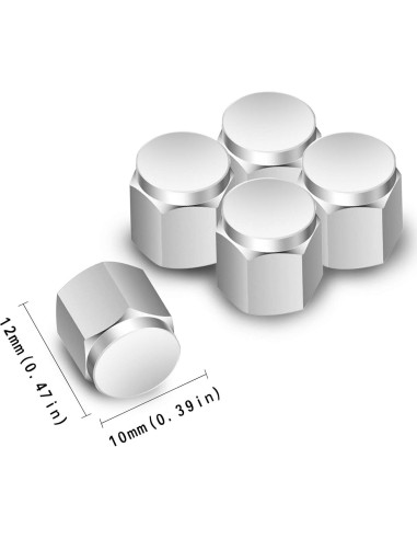 Tapas de Válvula de Neumático Cromadas Qilisen - 30 Piezas