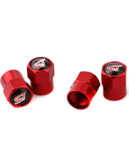 Tapones de Válvula de Neumático XDG 4 Piezas Cromo Rojo