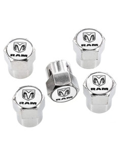 Tapa de Válvula de Neumático Cromo Dodge Ram - Paquete de 5