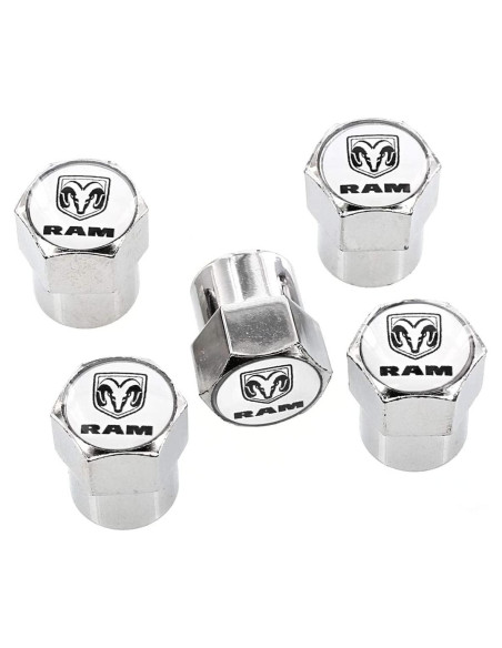 Tapa de Válvula de Neumático Cromo Dodge Ram - Paquete de 5