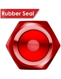 Tapas de Válvula de Neumático SAMIKIVA Metal Rojo 12 Unidades 2